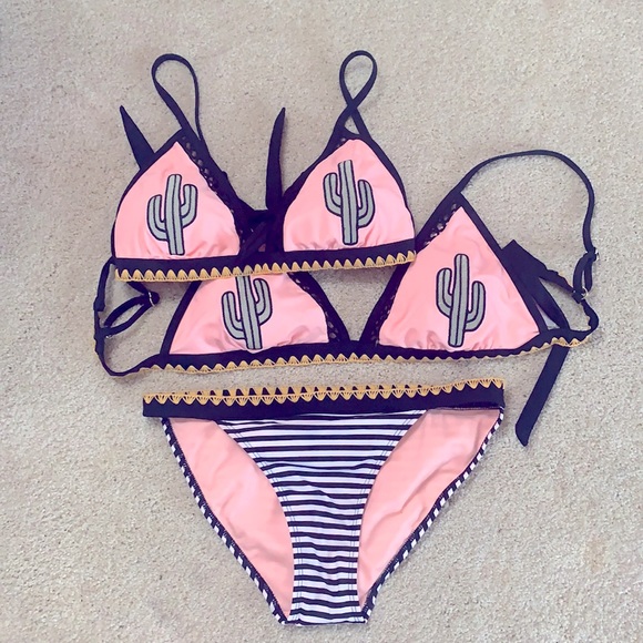 No Boundaries Other - NEW wo tags~ Cute Cactus/Western Bikini Set ~ 2 diff size tops & med bottoms
